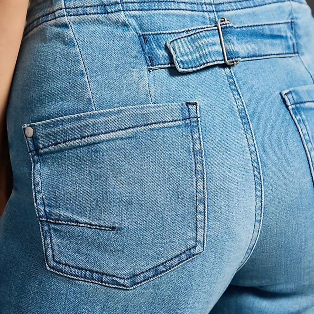 The Kit Cropped High-rise Wide-Leg Utility Denim Trouser by Pilcro - Picture 7 of 13